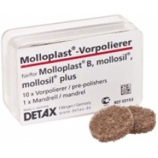 Detax Molloplast Pre Polisher - 10 Wheels  + 1 Mandrel (03153)